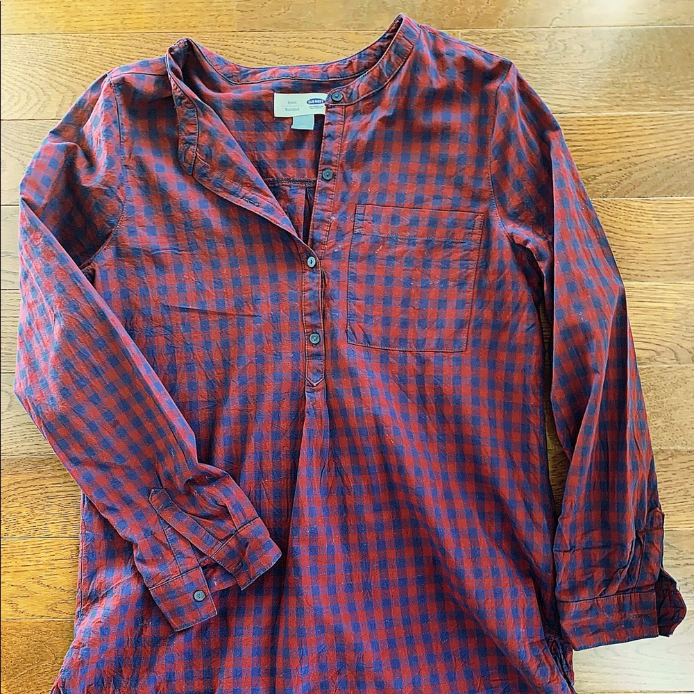 Navy & Red Old Navy Tunic Classic Fit